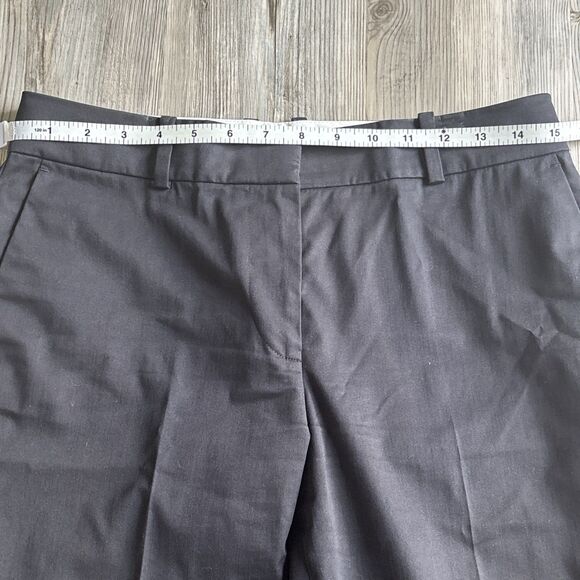 Ann Taylor Black Cotton Blend Dress Pants Ankle Length Cuffed Bottom Size 6P - Picture 4 of 8
